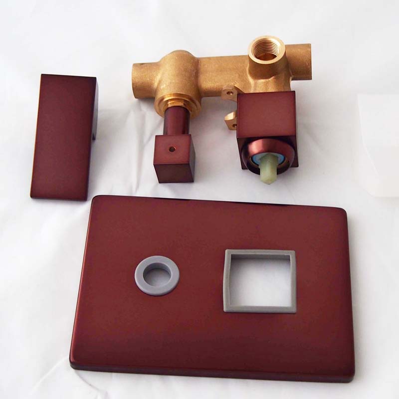 Oil Rubbed Bronze Square Color Changing LED Rain Shower Head