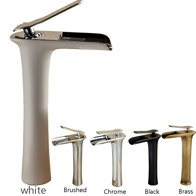 Open Waterfall Single Handle Bathroom Sink Faucet