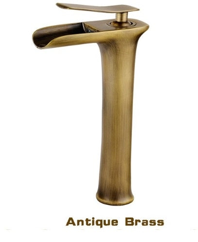 Open Waterfall Single Handle Bathroom Sink Faucet