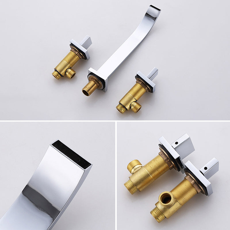 Juno Latori Chrome Finish Wall Mount Bathroom Sink Faucet