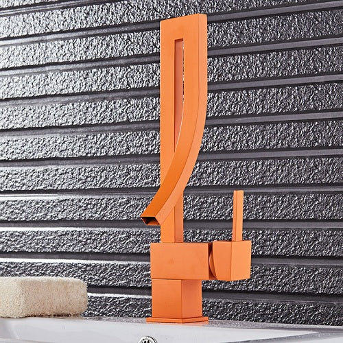 Orange Basin Faucet Single Handle