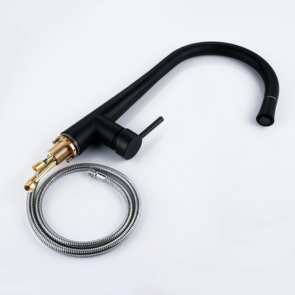 New Juno Matte Black Kitchen Faucet Single Handle Deck Mount Kitchen Faucet