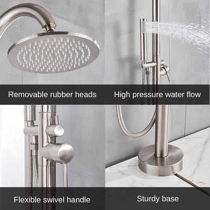 New Juno Exposed Outdoor Shower Head with Handheld Shower