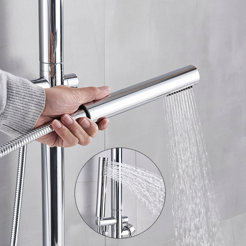 New Juno Exposed Outdoor Shower Head with Handheld Shower