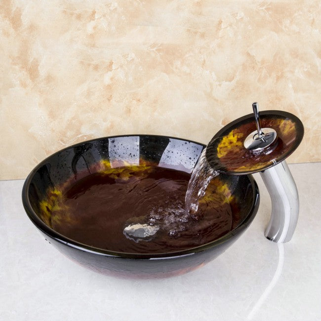 Painted Glass Bathroom Washroom Countertop Basin 2