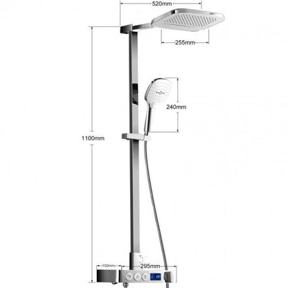 Perla Bathroom Shower Smart Intelligent Thermostat On The Wall With Digital Touch 