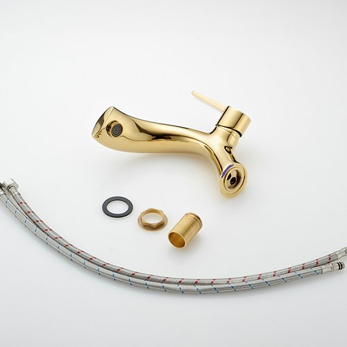 Peyton Antique Gold Color Single Lever Bathroom Sink Faucet 