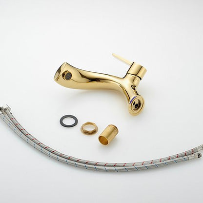 Peyton Antique Gold Color Single Lever Bathroom Sink Faucet 