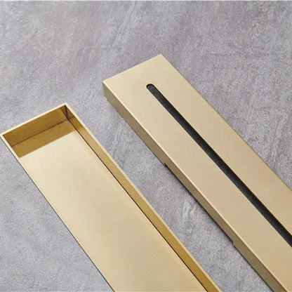 Juno LED Linear Shower Drain Flag Design Flange Body