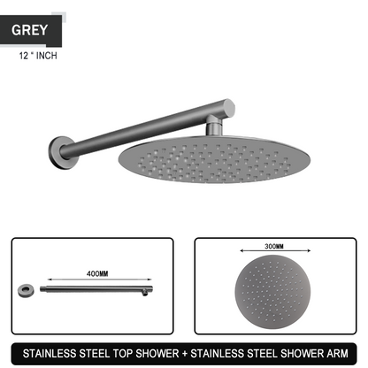 Juno Commercials Wall Mount Rainfall Over Shower Head with Shower Arm