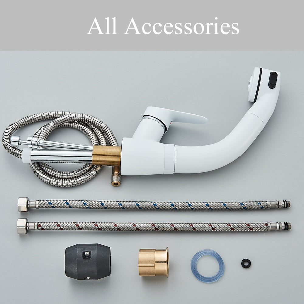 Juno Multi Functional Bathroom Basin Faucet Brass Deck Mounted Mixer Taps