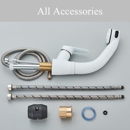 Juno Multi Functional Bathroom Basin Faucet Brass Deck Mounted Mixer Taps