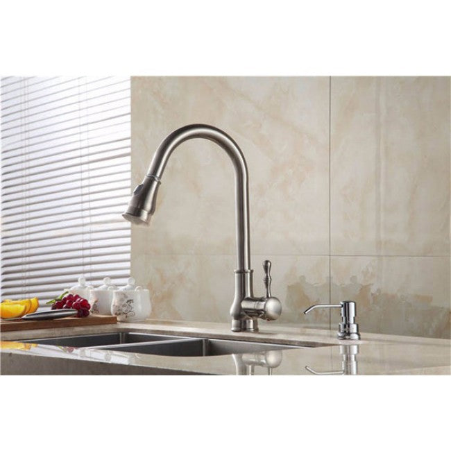 Pull Out Sink Kitchen Mixer Faucet Brushed Nickel  