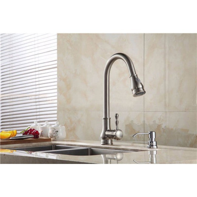 Pull Out Sink Kitchen Mixer Faucet Brushed Nickel  