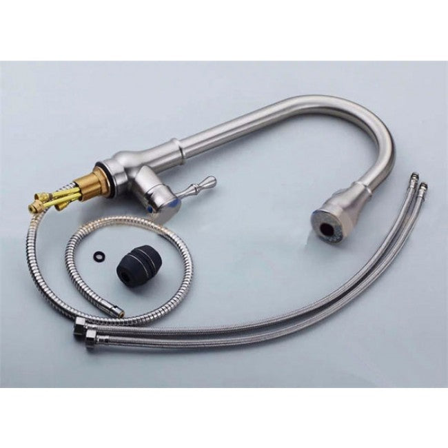 Pull Out Sink Kitchen Mixer Faucet Brushed Nickel  