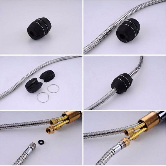 Pull Out Sink Kitchen Mixer Faucet Brushed Nickel  