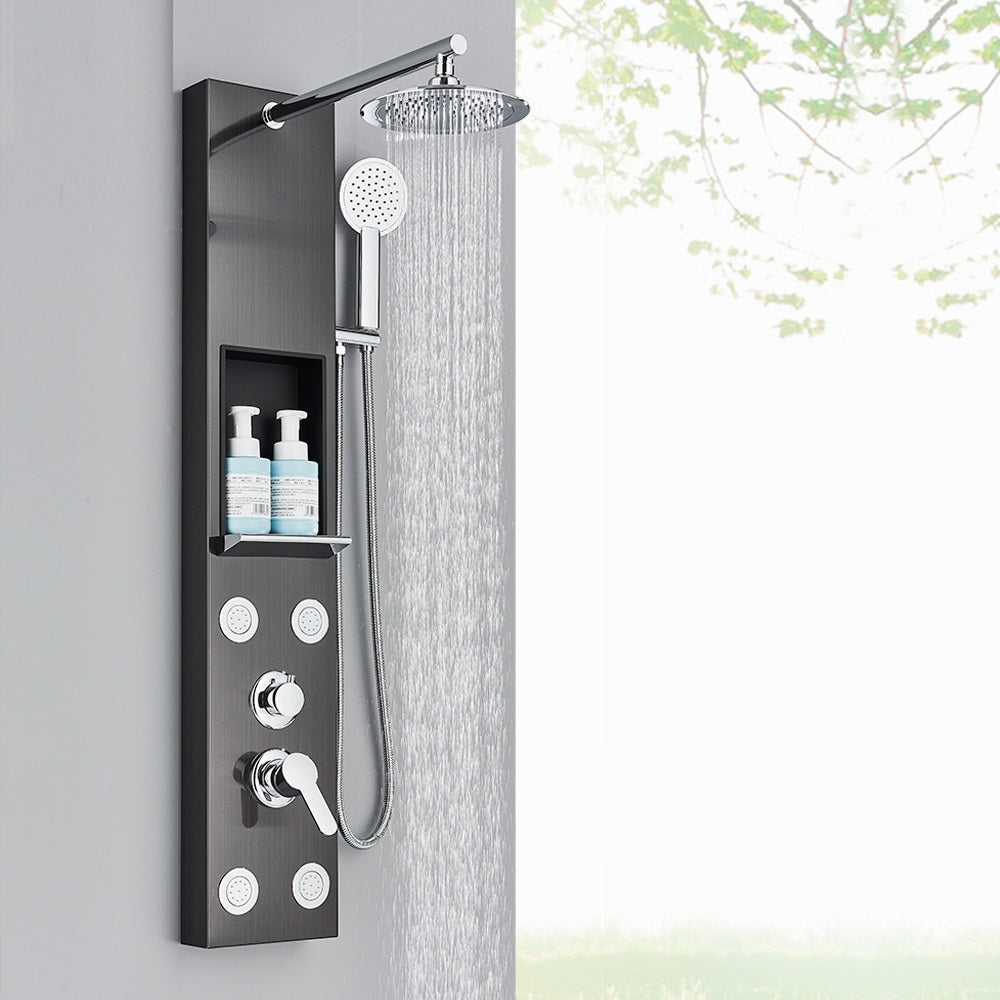 Juno Paris 5 Function LED Shower Panel Shower Head Massage Jets