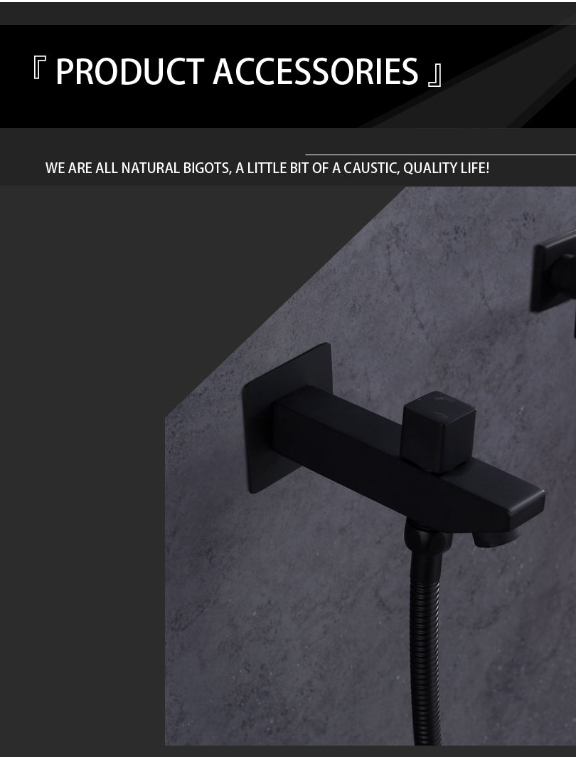 Rain Waterfall Mixer Wall Mounted Bathroom Shower with Handheld Shower