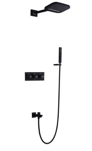 Rain Waterfall Mixer Wall Mounted Bathroom Shower with Handheld Shower