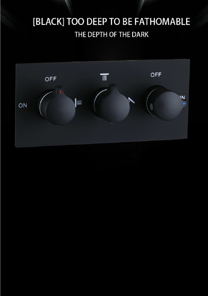 Rain Waterfall Mixer Wall Mounted Bathroom Shower with Handheld Shower & Body Jet