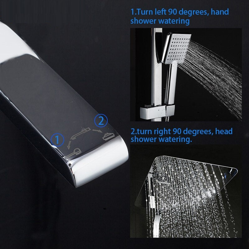 Juno New Multifunction Bath Shower Mixer Chrome Bathroom Shower System