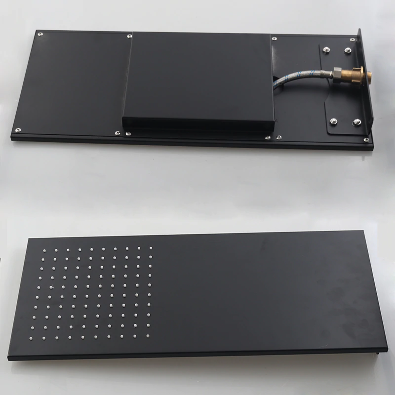 Juno Modern LED Dark Oil Rubbed Bronze Shower Head With Digital Mixer Valve & Handheld Shower