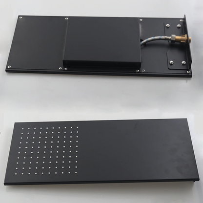 Juno Modern LED Dark Oil Rubbed Bronze Shower Head With Digital Mixer Valve & Handheld Shower