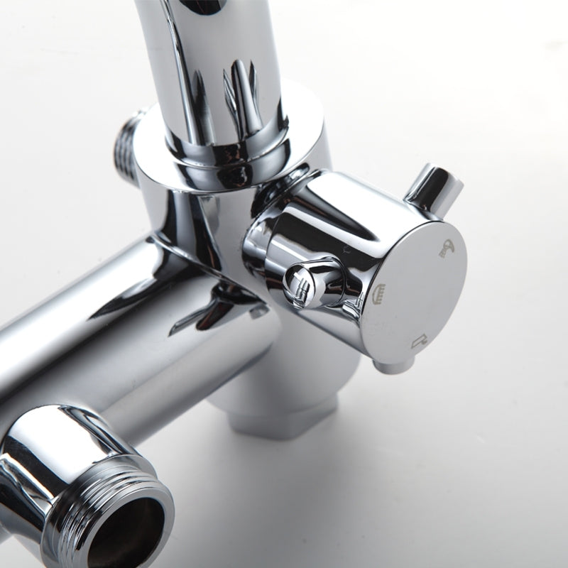 Rainfall Wall Mounted Shower Faucet Set with Hand-Held Shower 