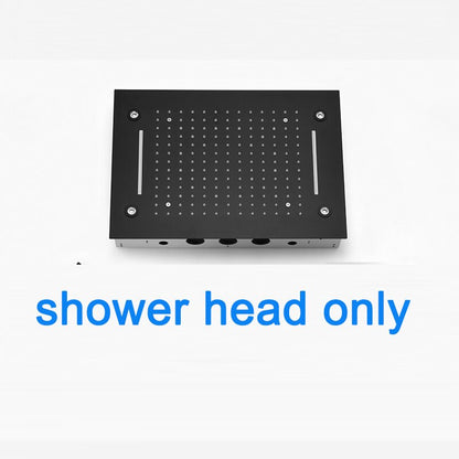 New Juno Rainfall Waterfall 4 Function LED Black Shower Head Set with 6 Body Massage Shower Jet