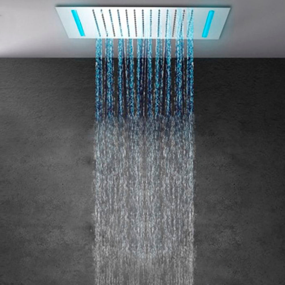 20X14" Watefall Rainfall Embeded Ceiling Mount LED Shower Head