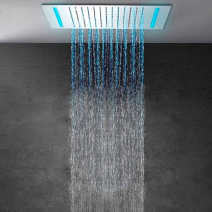 20X14" Watefall Rainfall Embeded Ceiling Mount LED Shower Head