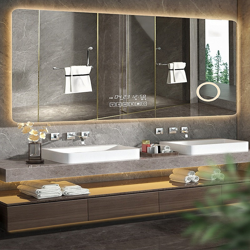 Juno Frameless Wall Mount Touch Screen Multifunctional LED Bathroom Mirror Fixture