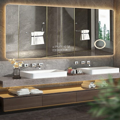 Juno Frameless Wall Mount Touch Screen Multifunctional LED Bathroom Mirror Fixture