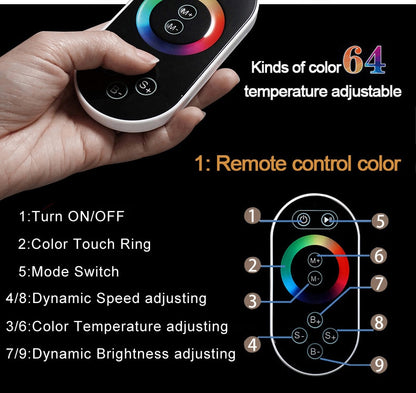 5 Knobs Rose Gold Music Shower Systems LED Light Remote Control