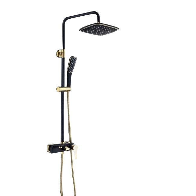 Juno Rich Luxury Design Natural Rain Waterfall Painted Wall Mount Shower Head with Handheld Shower 