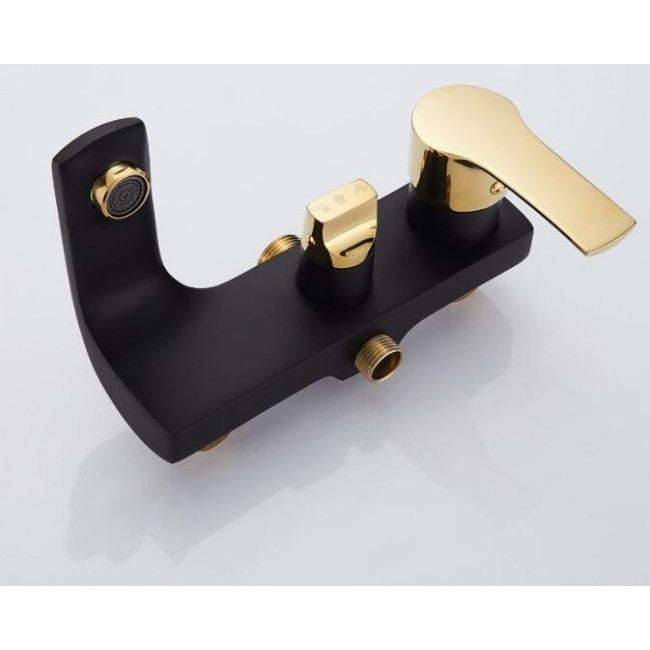 Juno Rich Luxury Design Natural Rain Waterfall Painted Wall Mount Shower Head with Handheld Shower 