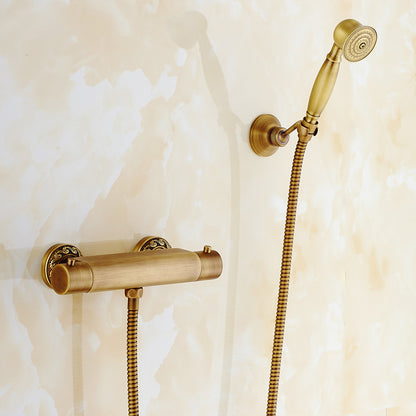 Juno Roman Brass Shower Head and Hose With Hand Held Shower and Tub Spout
