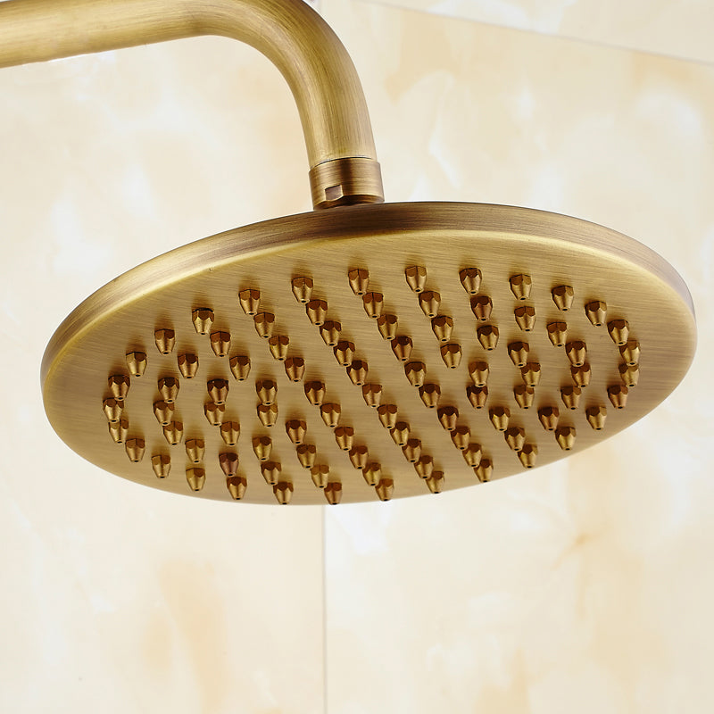Juno European Wall Polished Brass Shower Head Extension Arm With Hand Held Shower & Tub Spout