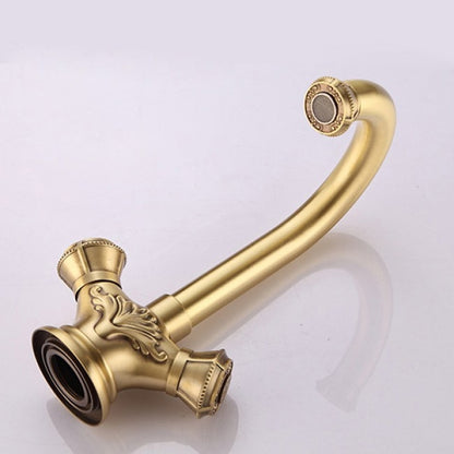 Rosalie Antique Sculpture Vintage Double Handle Bronze Lavatory Faucet Mixer