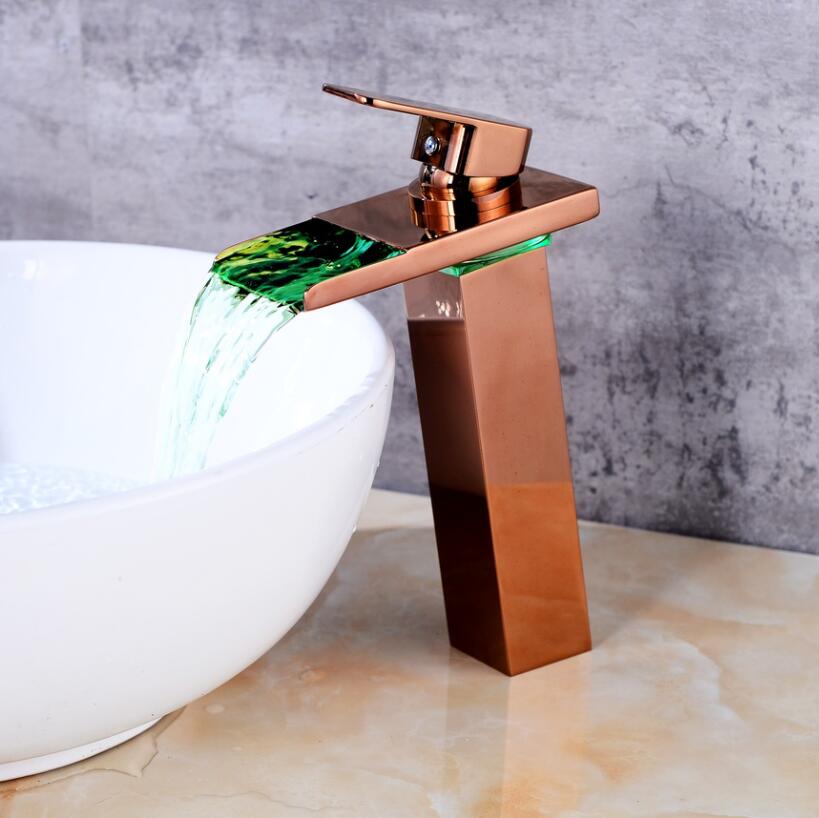 LED Crane Neck Sink Tap Faucet