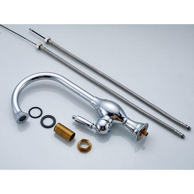 Rotatable Kitchen Sink Copper Chrome Faucet 