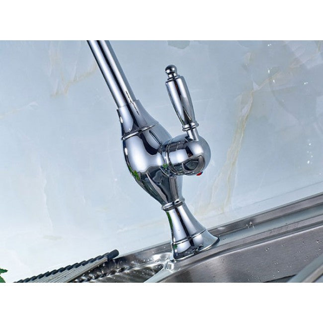 Rotatable Kitchen Sink Copper Chrome Faucet 