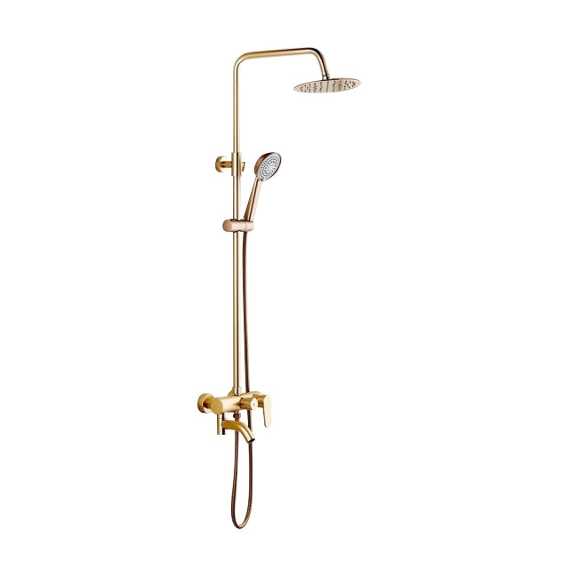 Round Luxury Gold 8 Inches Bathroom Shower with Handheld Shower