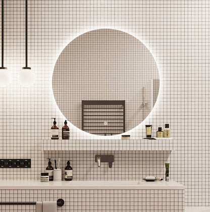 Juno Stylish Frameless Wall Mount LED Round Bathroom Mirror Light