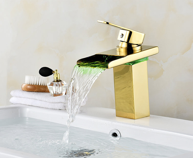 LED Crane Neck Sink Tap Faucet