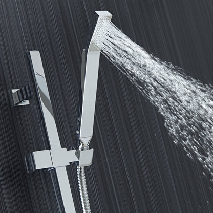 Lyon Crystal Thermostatic 3 Outlet Shower System Set