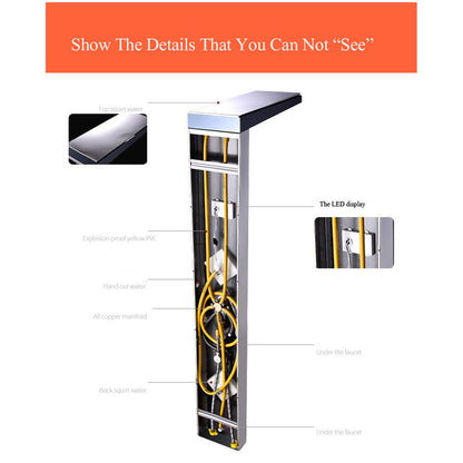 Maceió Bathroom LED Shower Faucet Panel With Thermostatic Massage Jets