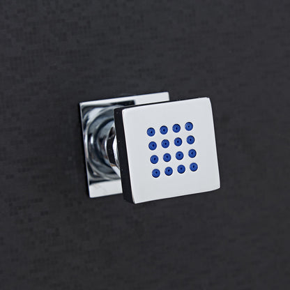 Nantes Thermostatic Chrome Finish Shower System With Large Rain Head Rail Kit