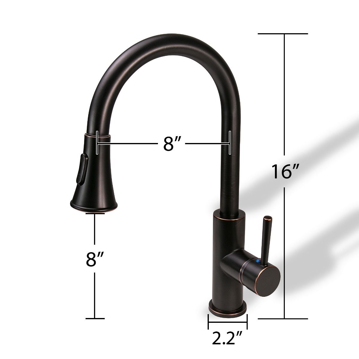 Juno Nancy Pull Down Spray Kitchen Sink Faucet Oil Rubbed Bronze