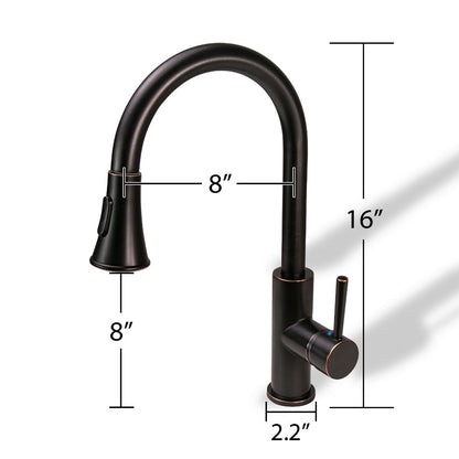 Juno Nancy Pull Down Spray Kitchen Sink Faucet Oil Rubbed Bronze